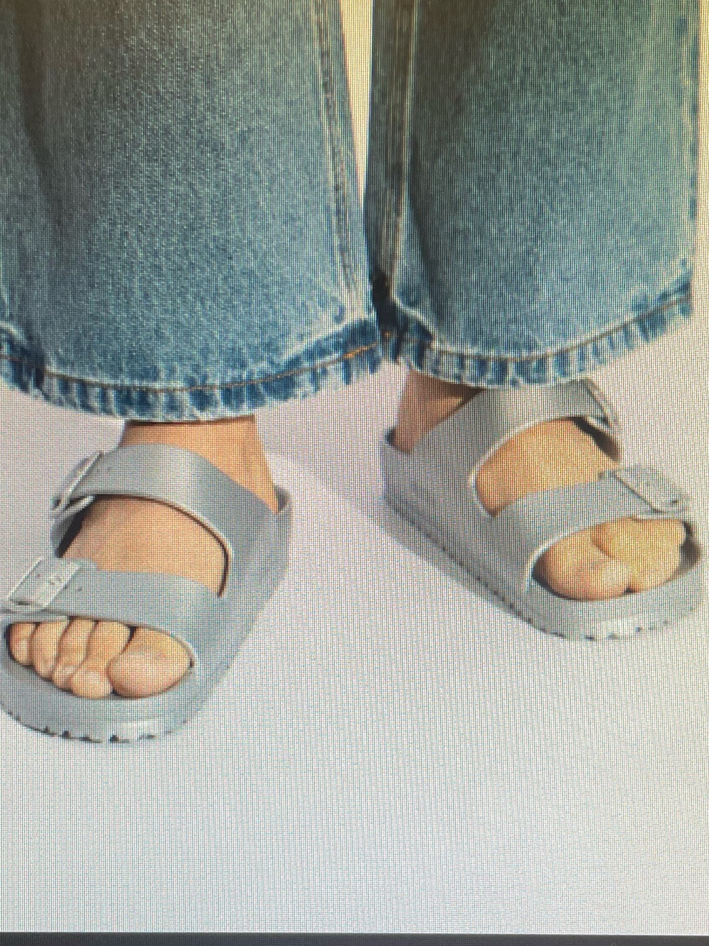 Birkenstock EVA Silver women’s Double-Strap Slide Sandals